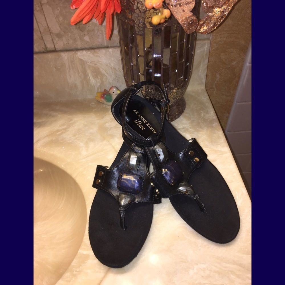 Anne Klein Jewel Sandals Sz 8